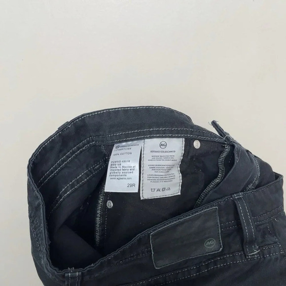 ADRIANO GOLDSCHMIED AG Mens 29R The Graduate Tailored Fit Stretch Jeans In Black - Picture 10 of 14